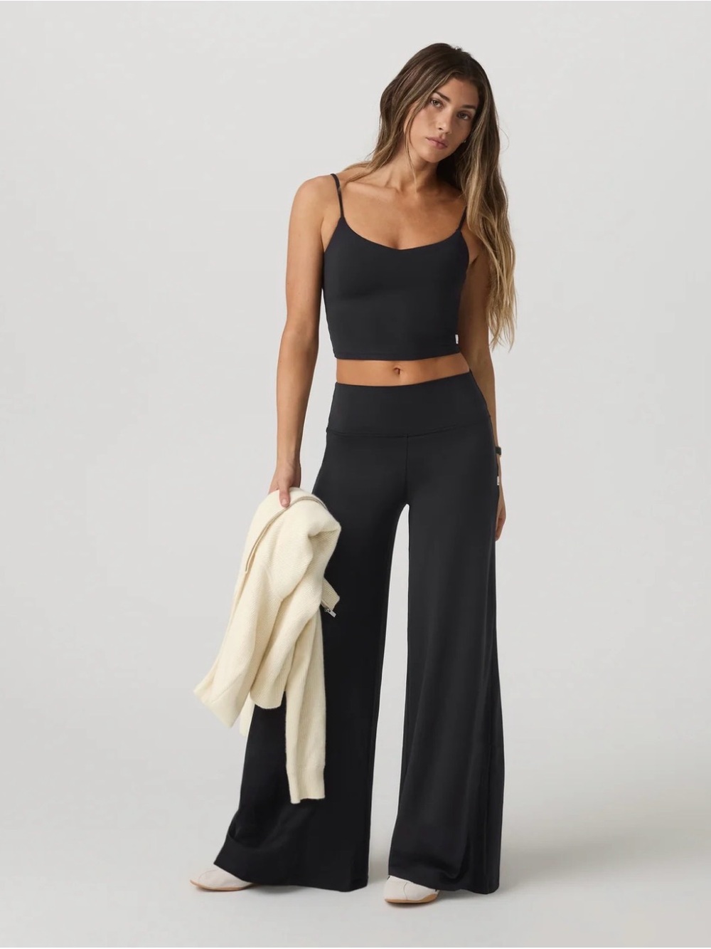 Vuori Black Wide-Leg Pants